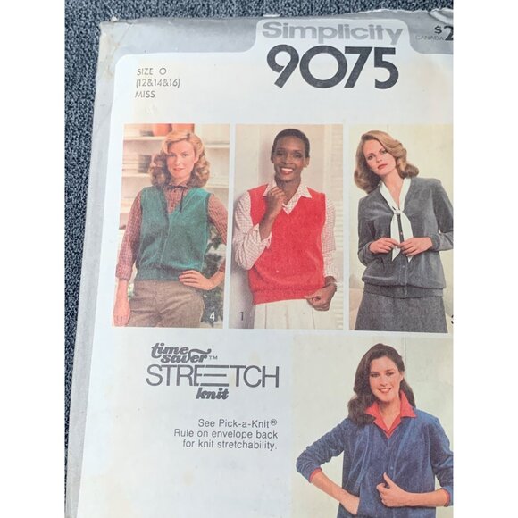Simplicity Misses Cardigans Vest Sewing Pattern sz 12-16 9075 - uncut - Picture 2 of 4